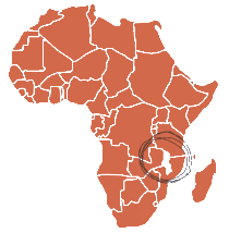 map of Africa showing the location of Malawi in the southeast