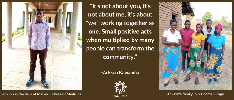 "It's not about you, it's not about me, it's about 'we' working together as one. Small positive acts when multiplied by many people can transform the community." - Ackson Kawamba