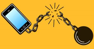 illustration of a jailbroken phone
